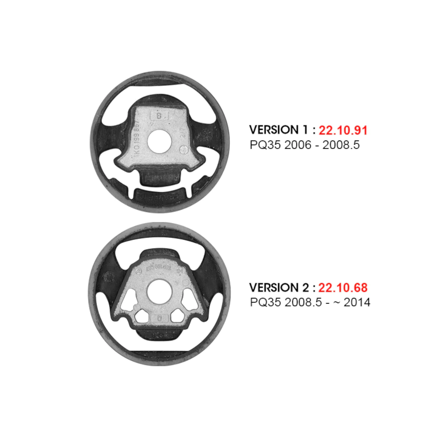 NEUSPEED Engine Torque Arm Insert for Audi A3 8P / 8U Q3 / MK2 TT / MK2 TT RS / MK2 TTS, Volkswagen B6 Passat & More