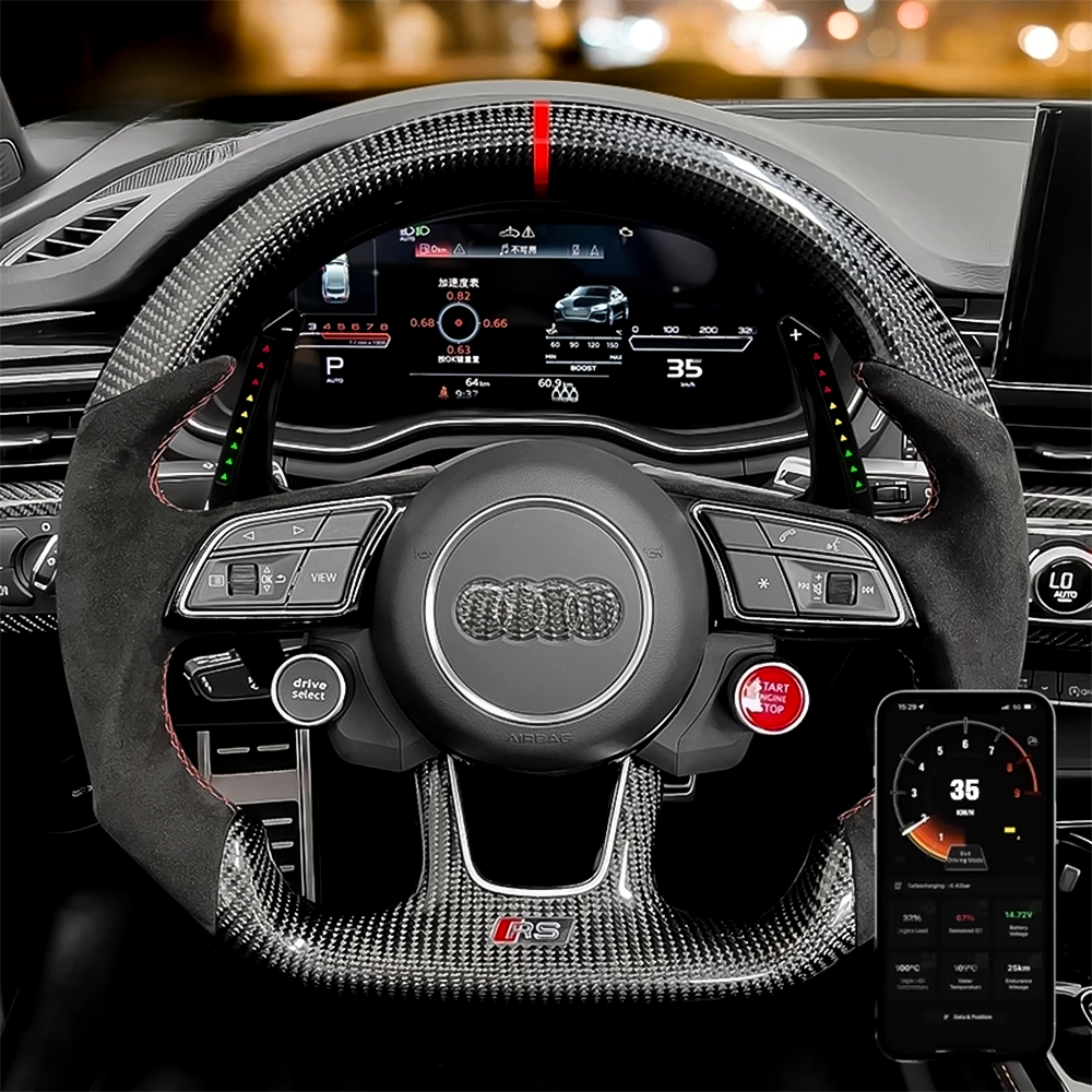 LED Paddle Shifters for Audi A1 / A3 / A4 / A5 / Q3 / Q5 / S4 / S5 / RS4 / RS5 & More