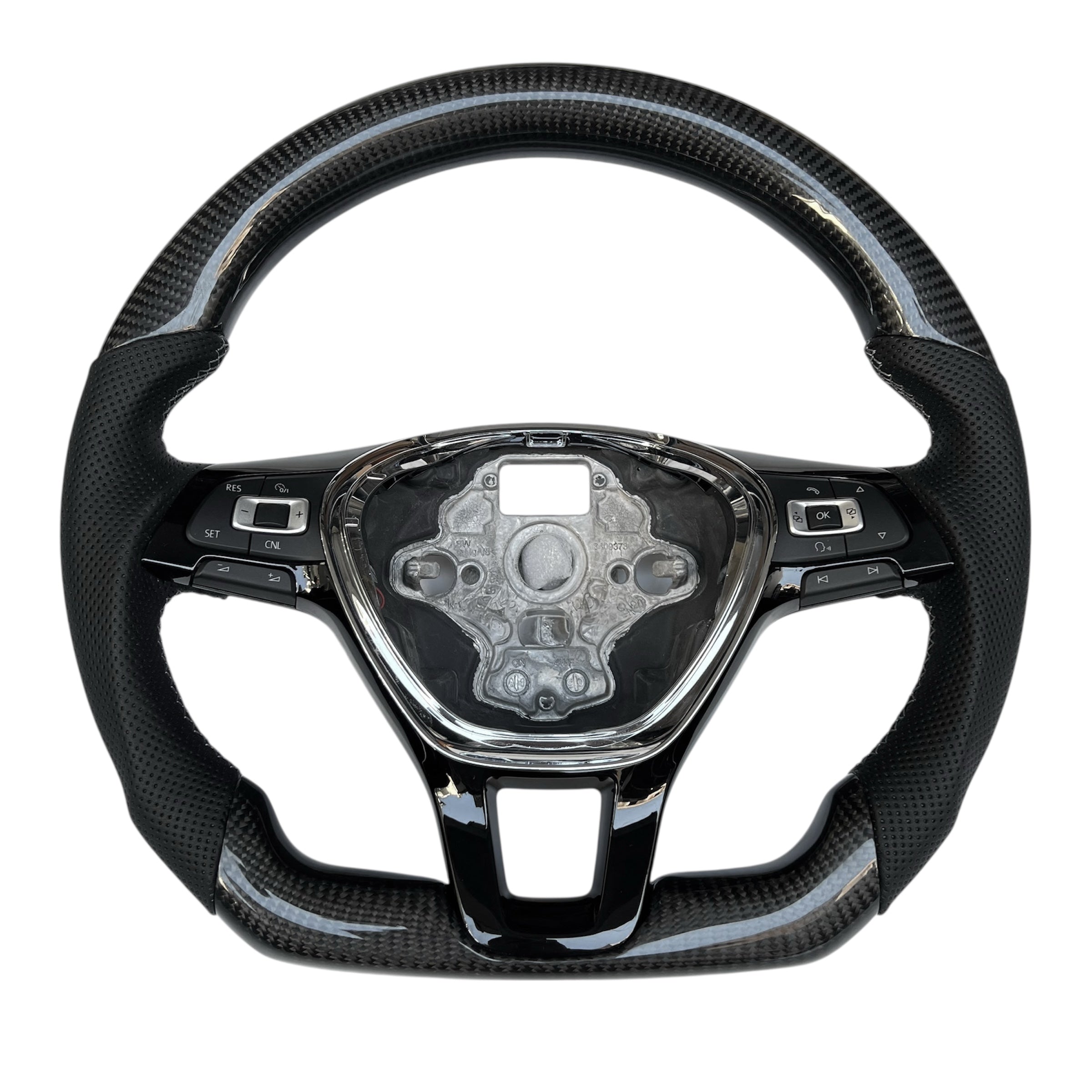 Carbon Fiber Steering Wheel for Golf MK7, Alltrack, E-Golf, Tiguan, Jetta, Passat, Arteon - EuroSpeed