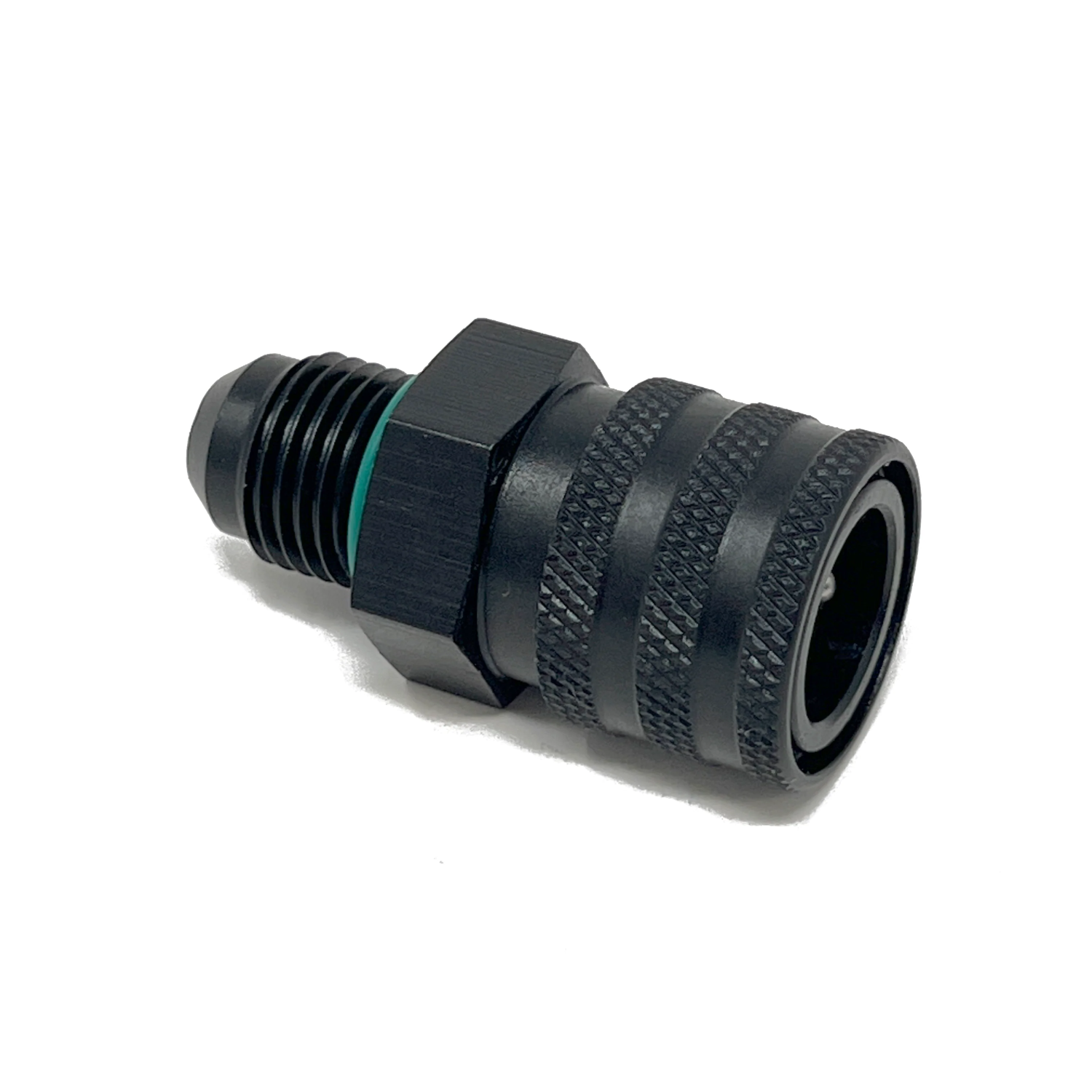 Precision Raceworks 6AN Male Flare ORB to 3/8" Female Quick Connect Fuel Line Fitting — VW / Audi / BMW
