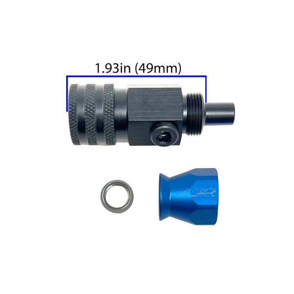 Precision Raceworks 6AN PTFE to 3/8" Female Quick Connect and 1/8" NPT Port Fuel Line Fitting — VW / Audi / BMW
