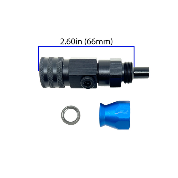 Precision Raceworks 6AN PTFE to 3/8" Female Swivel Quick Connect & 1/8" NPT Port Fuel Line Fitting — VW / Audi / BMW