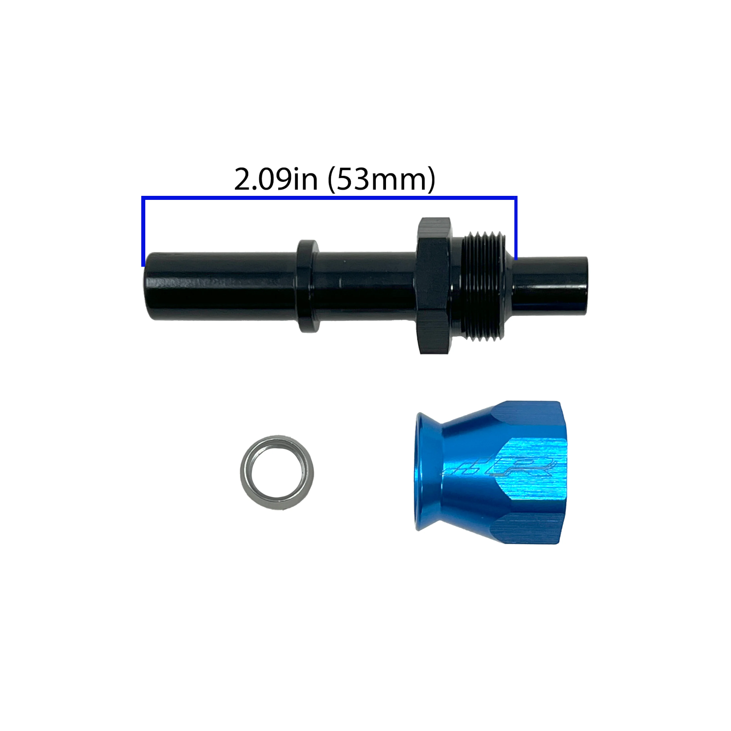 Precision Raceworks 6AN PTFE to 3/8" Male Quick Connect Fuel Line Fitting — VW / Audi / BMW
