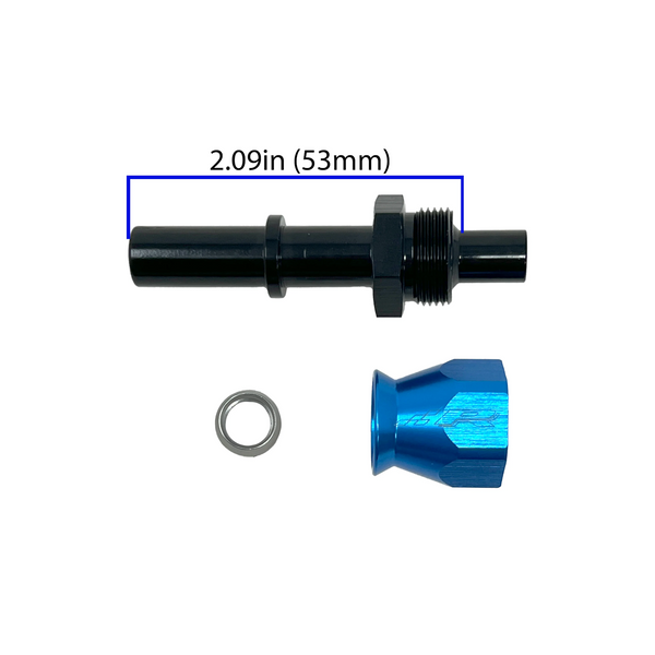 Precision Raceworks 6AN PTFE to 3/8" Male Quick Connect Fuel Line Fitting — VW / Audi / BMW