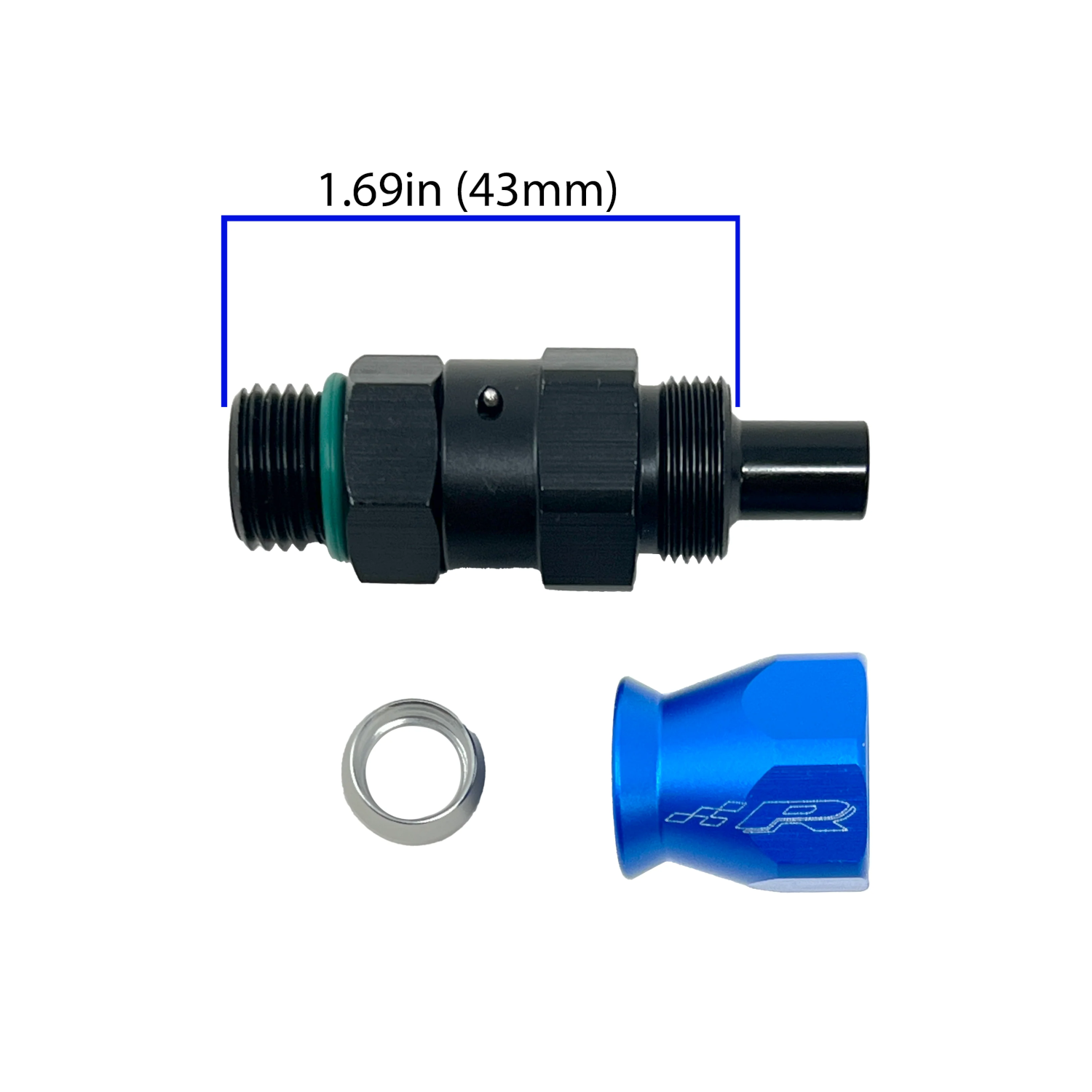 Precision Raceworks 6AN PTFE to 6AN ORB Swivel Fuel Line Fitting — VW / Audi / BMW