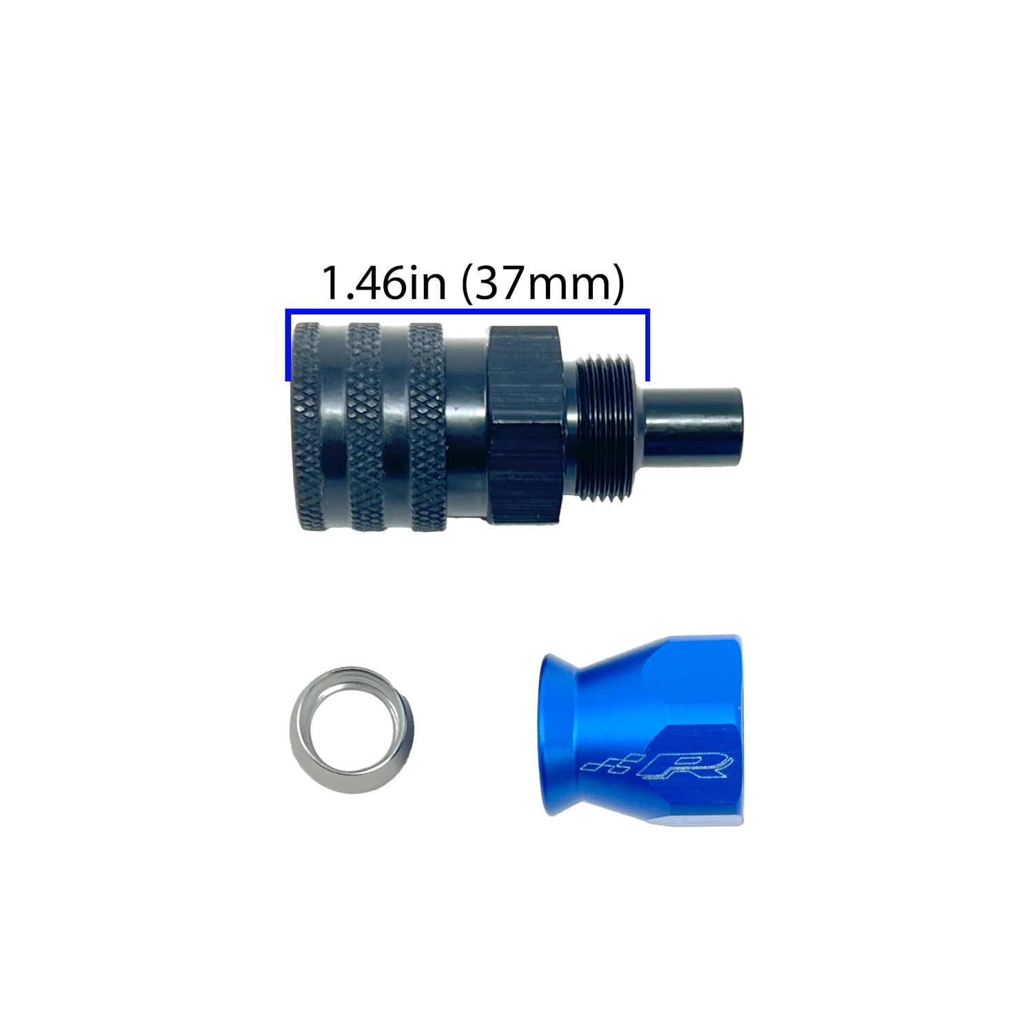 Precision Raceworks 6AN to 3/8" Female Quick Connect PTFE Fuel Line Fitting — VW / Audi / BMW