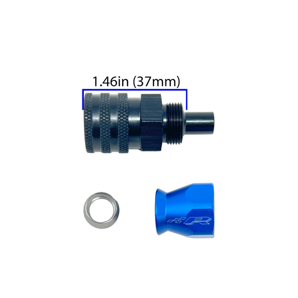 Precision Raceworks 6AN to 3/8" Female Quick Connect PTFE Fuel Line Fitting — VW / Audi / BMW