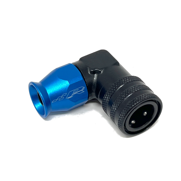 Precision Raceworks 90 Degree 6AN to 3/8" Female Quick Connect Fuel Line Fitting — VW / Audi / BMW