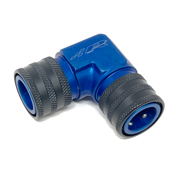 Precision Raceworks 90 Degree Double 9.89mm Female Quick Connect Fuel Line Fitting — VW / Audi / BMW