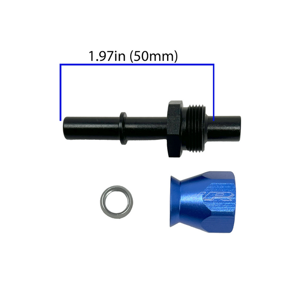 Precision Raceworks AN6 PTFE to 7.89mm Quick Connect Fuel Line Fitting for VW / Audi / BMW