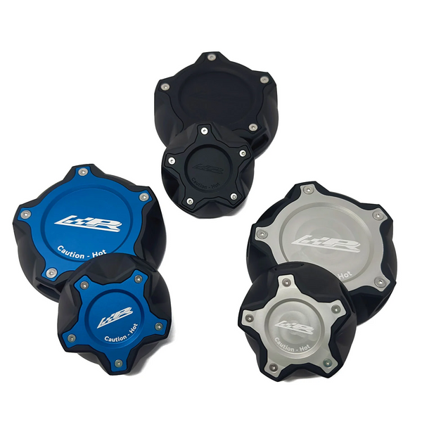 Precision Raceworks Billet Coolant Cap Bundle — BMW