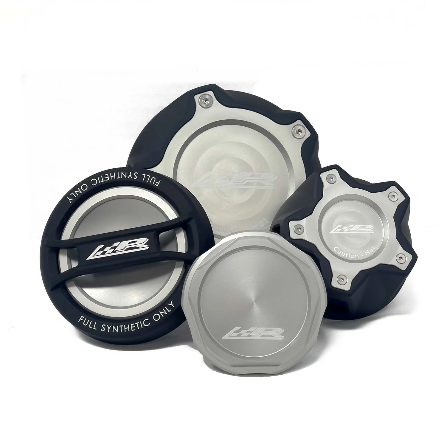 Precision Raceworks Billet Engine Fluid Cap Set — BMW M340i / M440i / M3 / M3 Competition / M4 / M4 Competition (G20/G22/G23/G26/G80/G82/G83) (2019–2024)