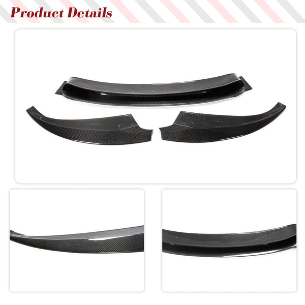 Carbon Fiber 3-Piece Front Lip Splitter for BMW M6 F06 / F12 / F13 (2013-2016)