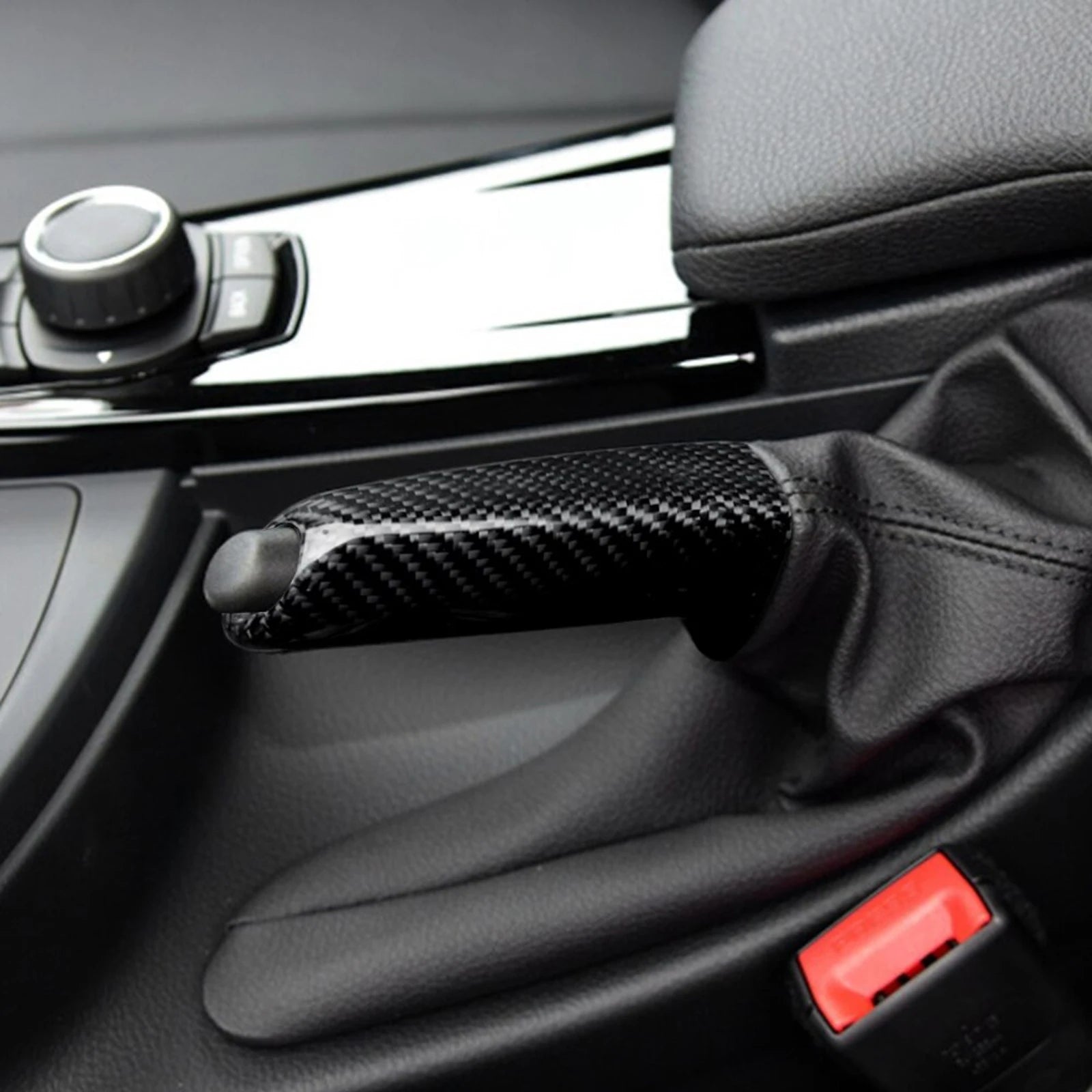 Carbon Fiber Handbrake Brake Handle Grip Cover for BMW E46, E90, E92, F30, F32, F80 - EuroSpeed