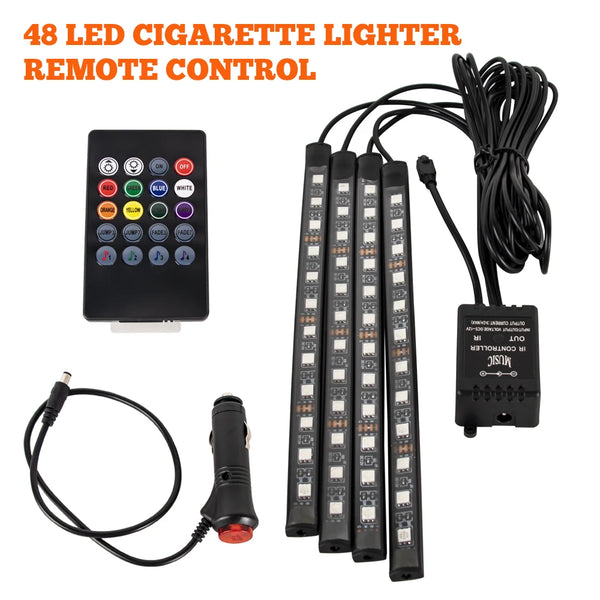 RGB Car Interior Foot Lights - Music Sync Underglow Kit