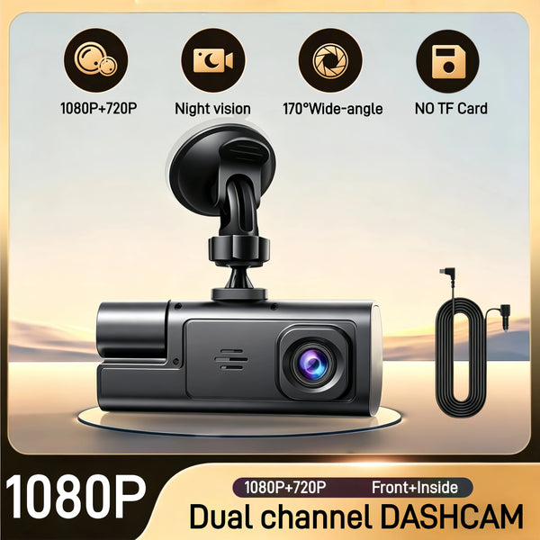 1080P 2-Channel Dash Cam - IR Night Vision