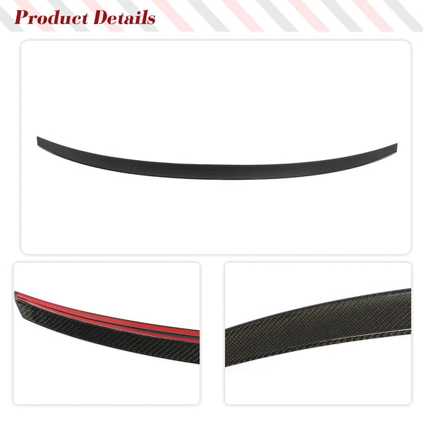 Carbon Fiber Rear Trunk Spoiler Lip for Audi A4 B9 S-Line / S4 Sedan (2017-2020)