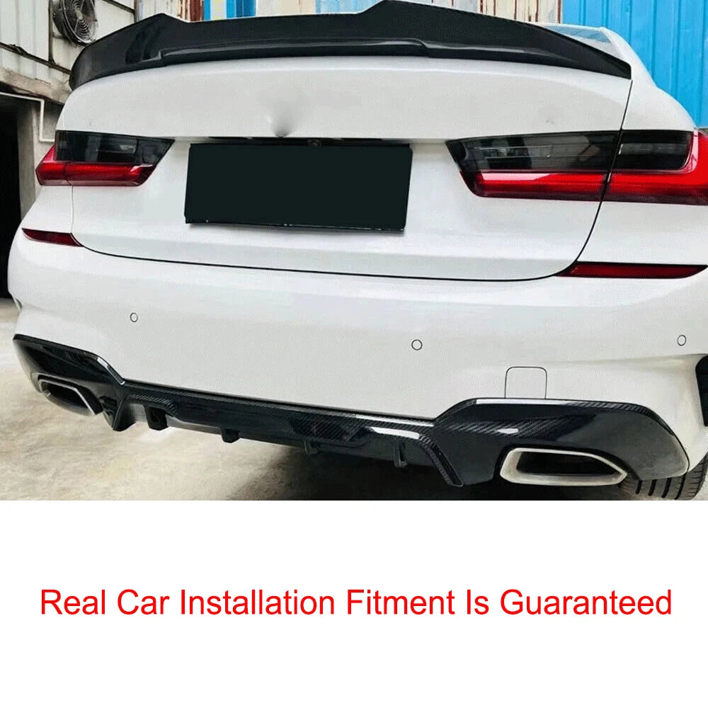 Carbon Fiber Rear Bumper Diffuser Lip for BMW 3 Series G20 / G21 M340i (2019-2021)