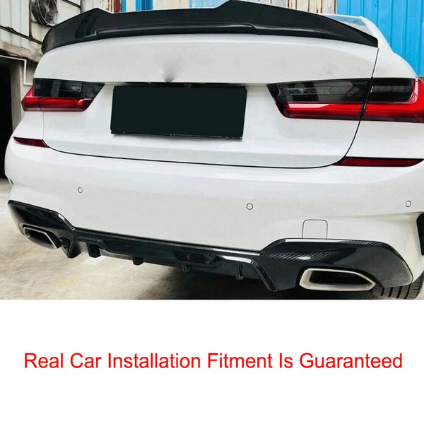 Carbon Fiber Rear Bumper Diffuser Lip for BMW 3 Series G20 / G21 M340i (2019-2021)