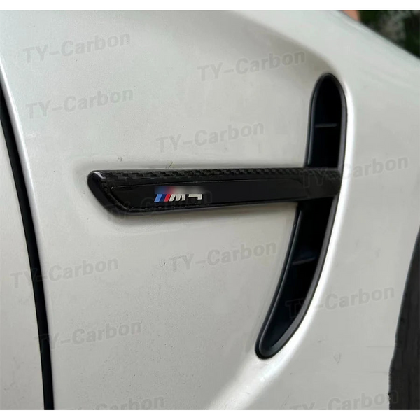 Dry Carbon Fiber Side Fender Air Vent Flow Trim for BMW M3 F80 / M4 F82 / M4 F83 (2014-2020)
