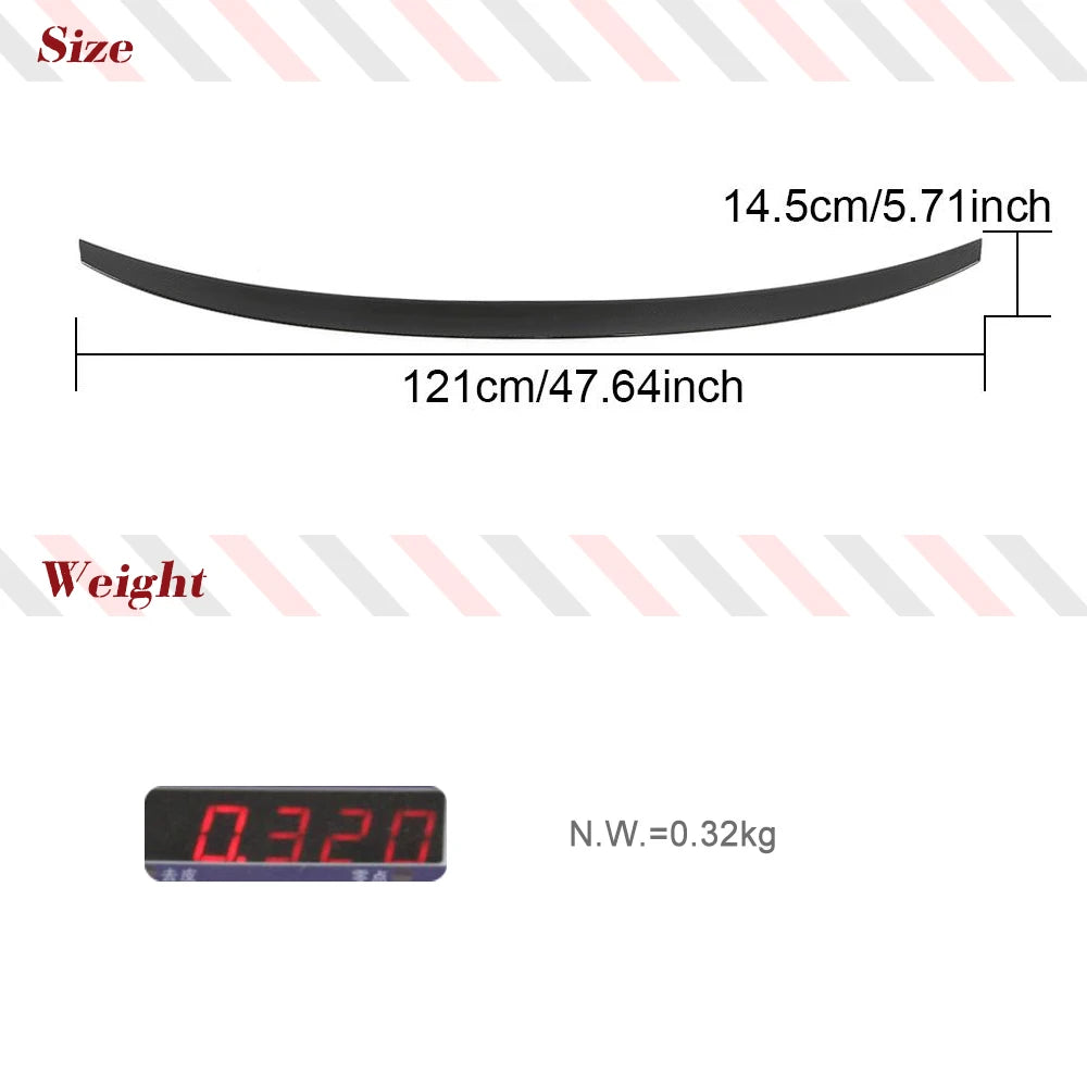 Carbon Fiber Rear Trunk Spoiler Lip for Audi A4 B9 S-Line / S4 Sedan (2017-2020)