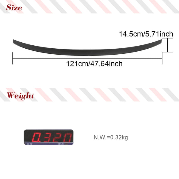 Carbon Fiber Rear Trunk Spoiler Lip for Audi A4 B9 S-Line / S4 Sedan (2017-2020)