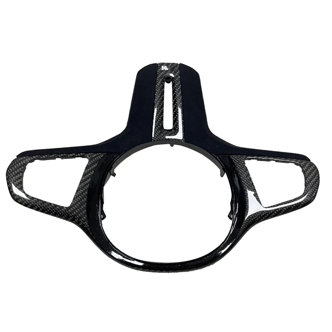 Carbon Fiber Steering Wheel Trim for BMW X3M F97 / X4M F98 / X5M F95 / X6M F96 (2020-2023)