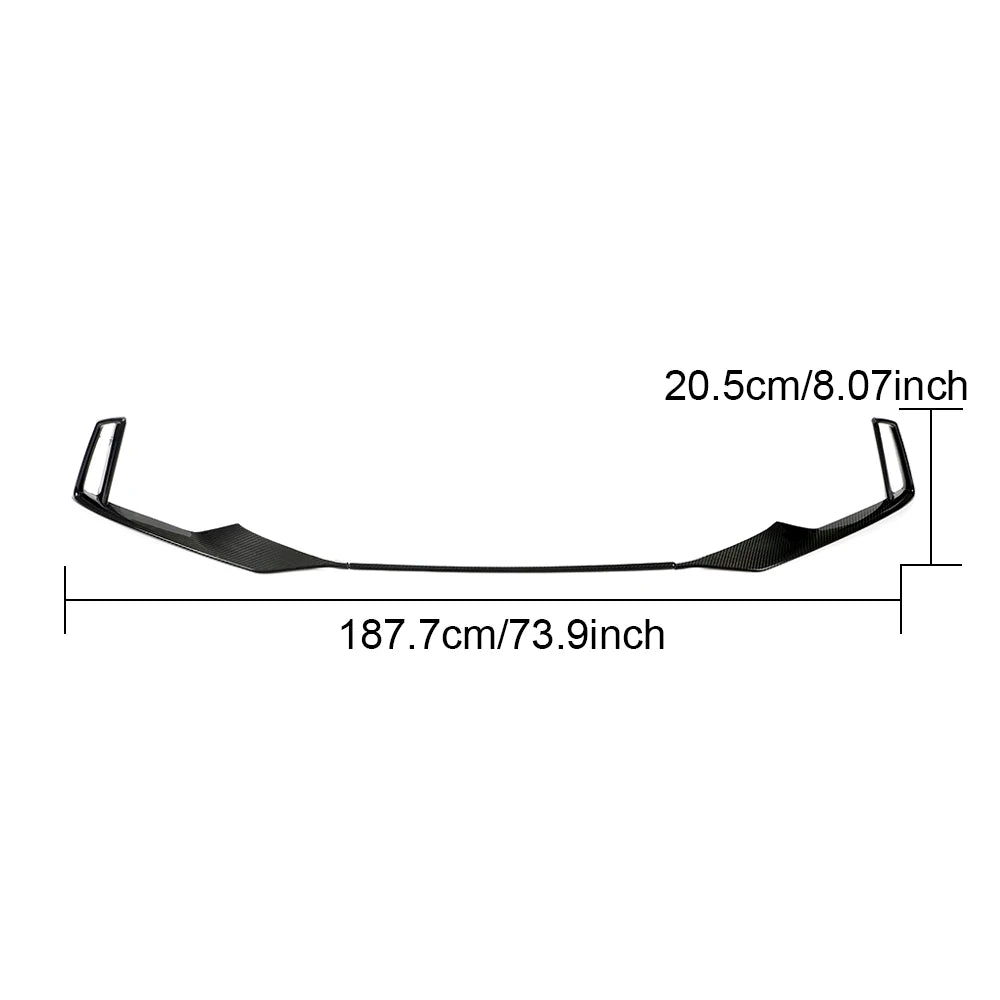 Carbon Fiber Front Bumper Air Vent Grille Trim Lip for Audi RS3 Sedan 8V (2017-2019)