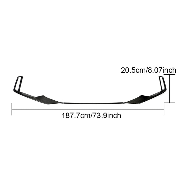 Carbon Fiber Front Bumper Air Vent Grille Trim Lip for Audi RS3 Sedan 8V (2017-2019)