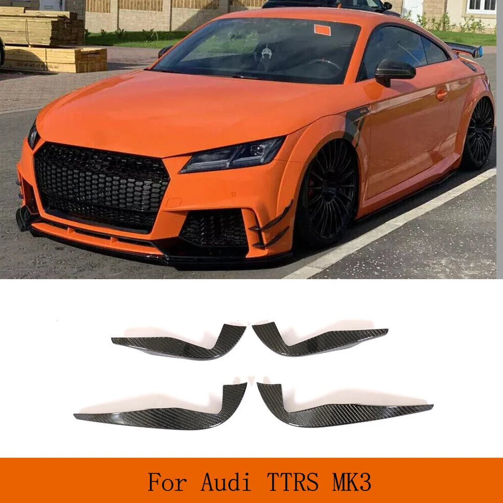 Carbon Fiber Front Bumper Splitters for Audi TTRS MK3 (2016-2018)