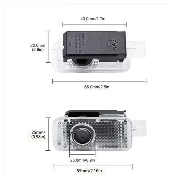 LED Audi Logo Projector Door Welcome Lights (2 Pack) - Audi A1, A3, A4, A5, A6, A7, A8, S3, S4, S5, S6, R8, Q3, Q5, Q7, Q8, TT