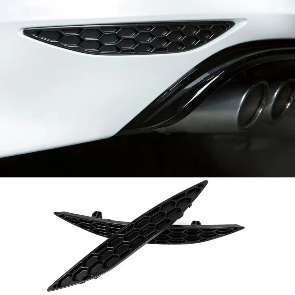 Honeycomb Reflector Delete for Golf MK7 - Rear Trim Inserts (2-Piece) - EuroSpeed