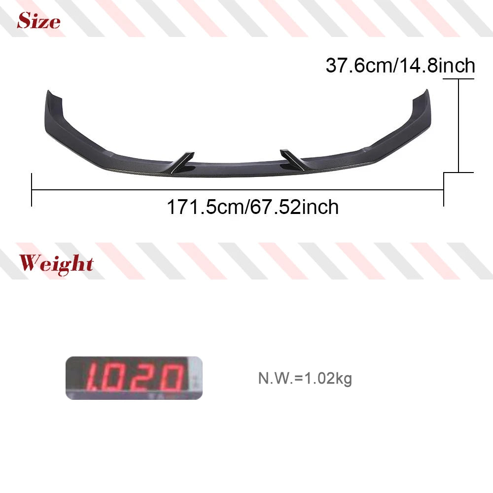 Carbon Fiber Front Lip for Audi RS3 Sedan 8V (2017-2019)