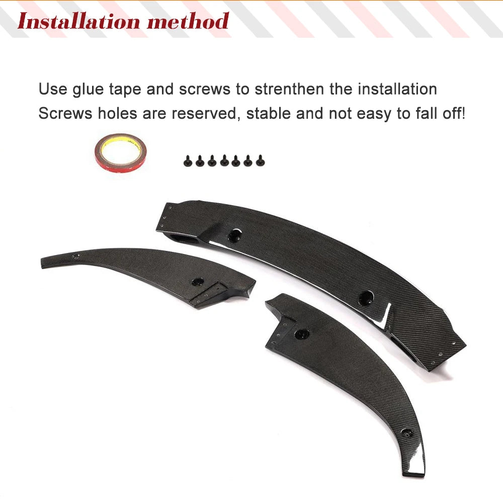 Carbon Fiber 3-Piece Front Lip Splitter for BMW M6 F06 / F12 / F13 (2013-2016)