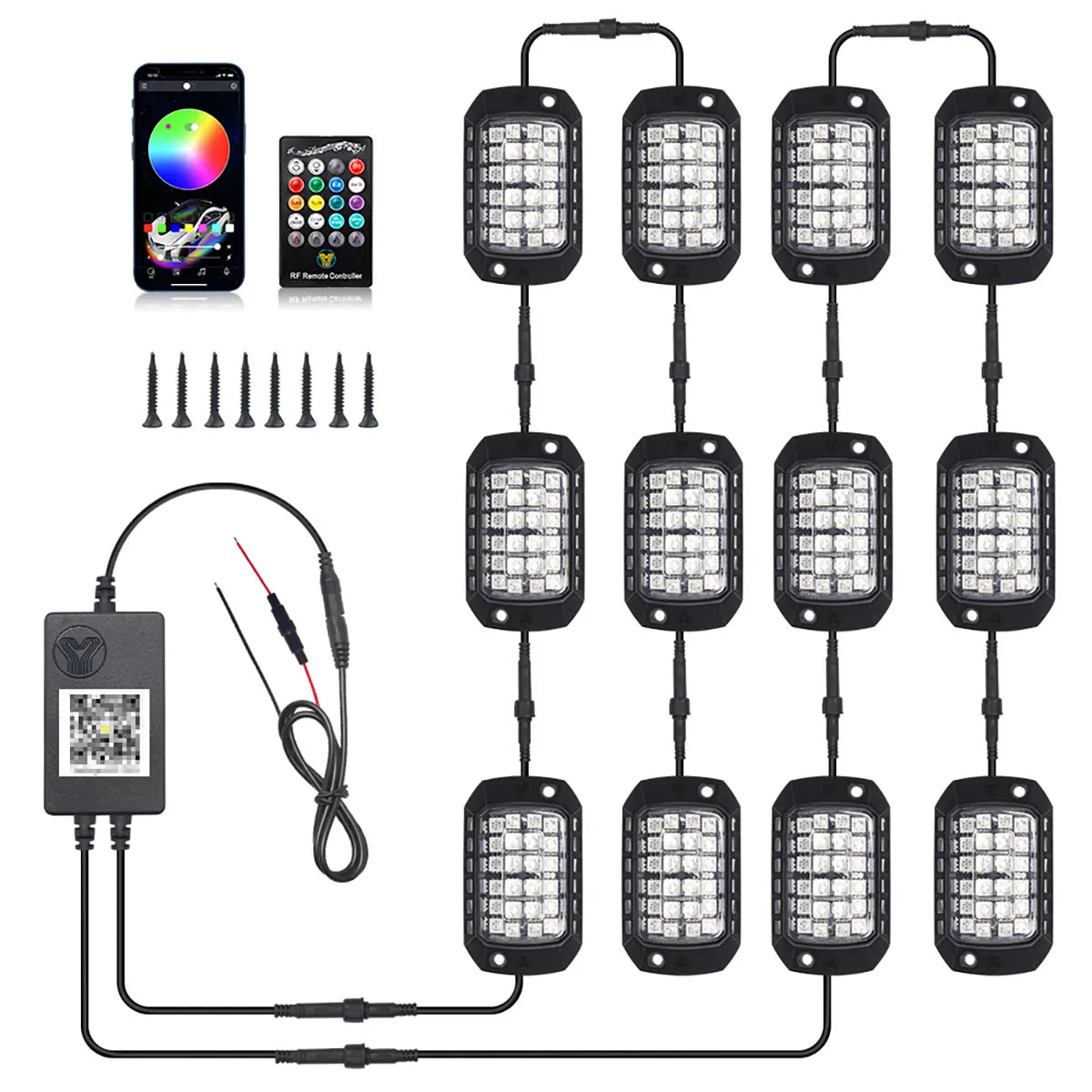RGB Neon LED Rock Lights - Chassis Underglow Kit