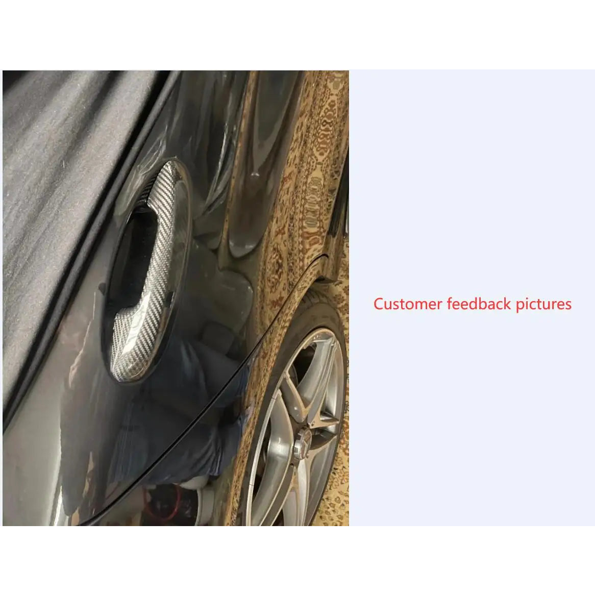 Real Carbon Fiber Door Handle Covers for Mercedes-Benz