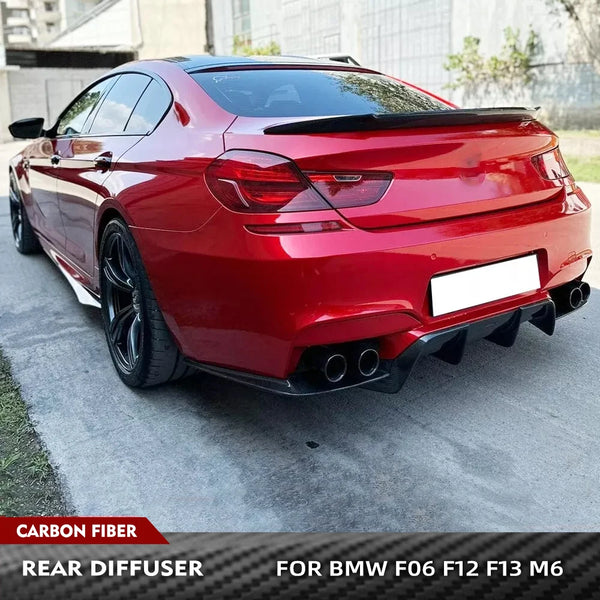 Carbon Fiber Rear Bumper Diffuser Lower Lip for BMW M6 F06 / F12 / F13 (2013-2018)
