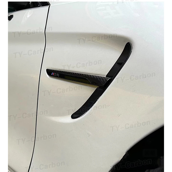 Dry Carbon Fiber Side Fender Air Vent Flow Trim for BMW M3 F80 / M4 F82 / M4 F83 (2014-2020)