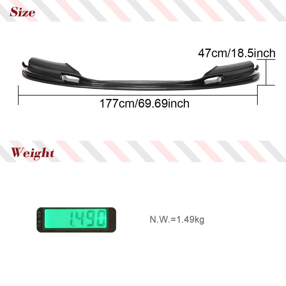 Carbon Fiber Front Bumper Lip Spoiler for BMW M5 F10 Sedan (2011-2016)