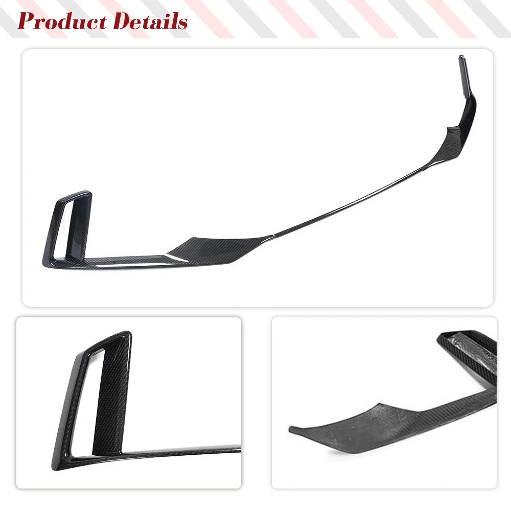 Carbon Fiber Front Bumper Air Vent Grille Trim Lip for Audi RS3 Sedan 8V (2017-2019)