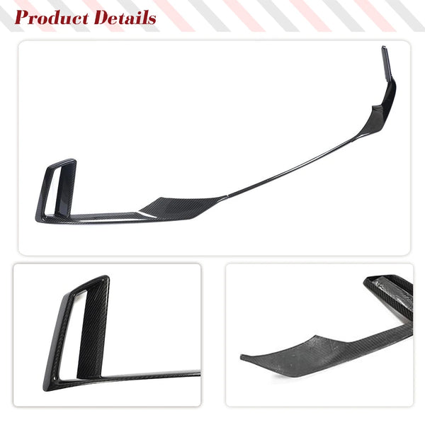 Carbon Fiber Front Bumper Air Vent Grille Trim Lip for Audi RS3 Sedan 8V (2017-2019)