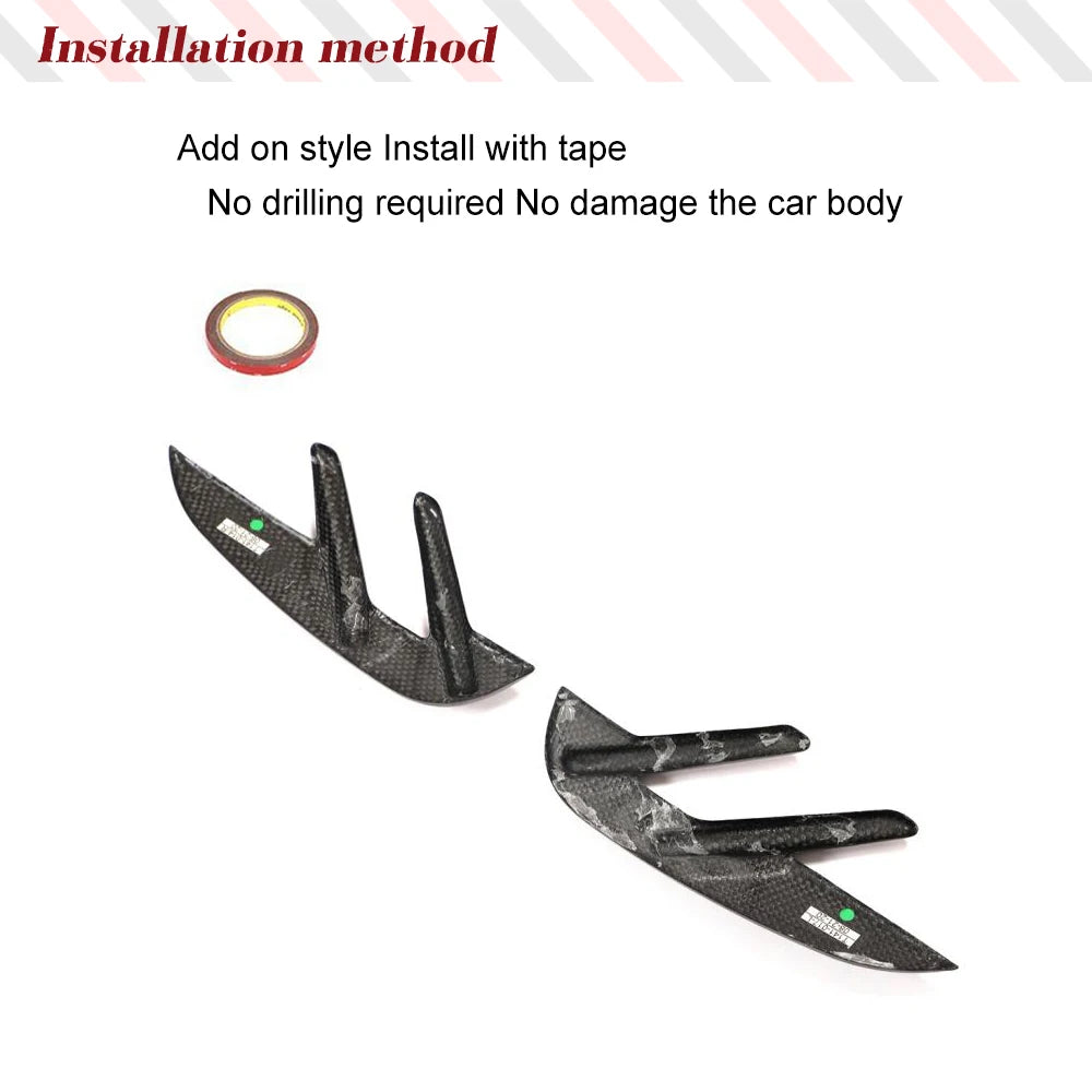 Dry Carbon Fiber Front Fender Air Vent Cover Trims for BMW M4 G82 / M4 G83 (2020-2023)