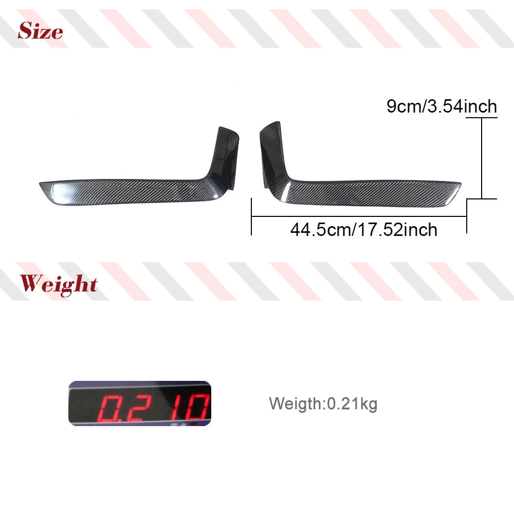 Carbon Fiber Front Bumper Fog Lamp Cover Fins for BMW 4 Series F32 / F33 / F36 M Sport (2013-2018)