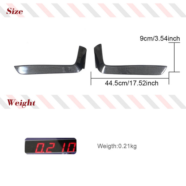 Carbon Fiber Front Bumper Fog Lamp Cover Fins for BMW 4 Series F32 / F33 / F36 M Sport (2013-2018)