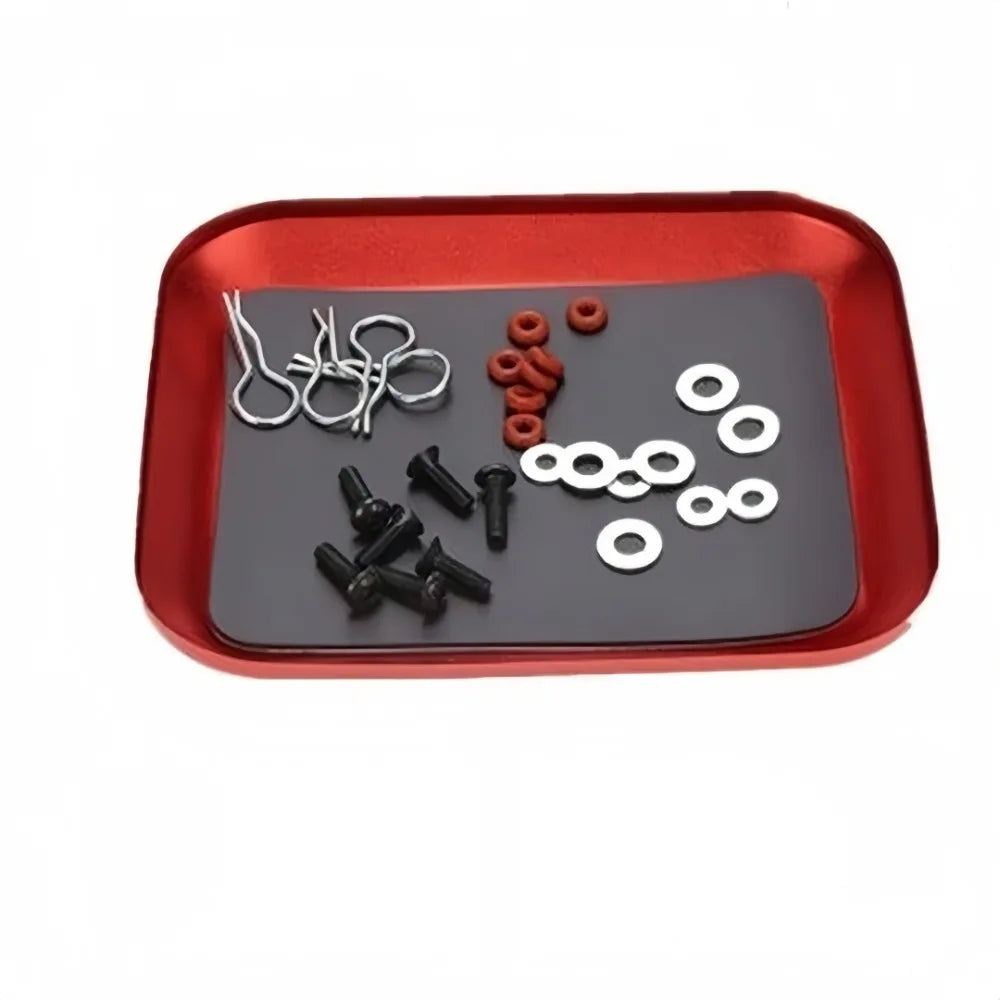 Magnetic Aluminum Screw Tray - Parts Storage Plate