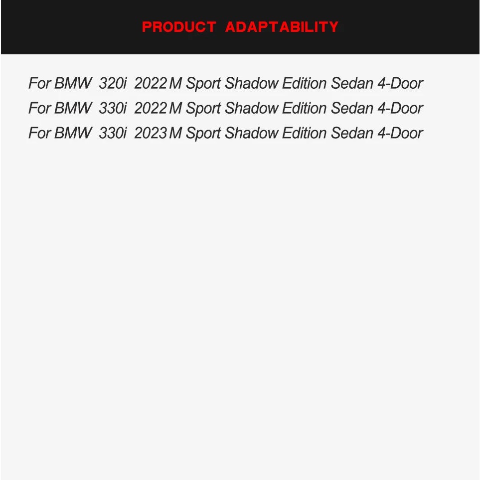 Carbon Fiber Front Bumper Vent Covers for BMW 3 Series G20 / G28 M-Sport Shadow Edition (2022-2023)