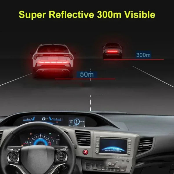 Reflective Car Safety Sticker - Trunk Warning Strip