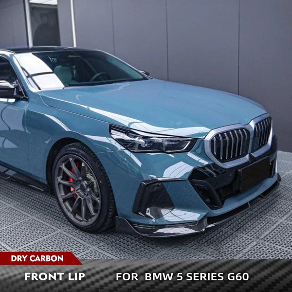 Carbon Fiber Front Bumper Chin Spoiler Splitter Kit for BMW 5 Series i5 G60 M Sport (2024)