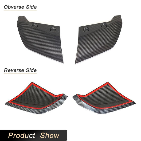 Carbon Fiber Rear Bumper Side Splitters for Audi R8 Coupe / Spyder (2016-2018)