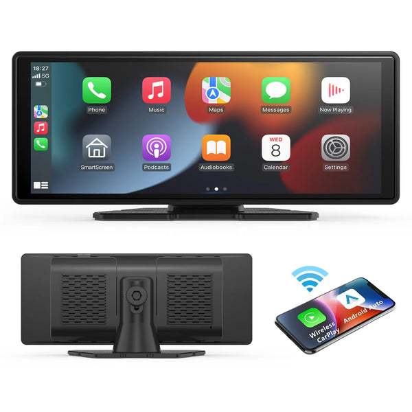 Touchscreen Wireless CarPlay & Android Auto - Universal 10" Car Display
